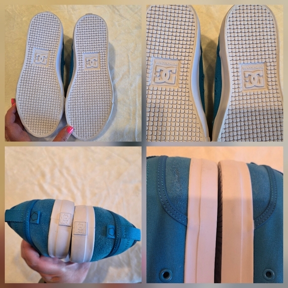 DC Youths Evan Boys Aqua Blue Leather Skateboard Shoes Sneakers Sz 6 Eu 37 Low - Picture 14 of 14